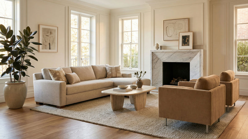 Caption: Shown in Becket Latte | Lifestyle