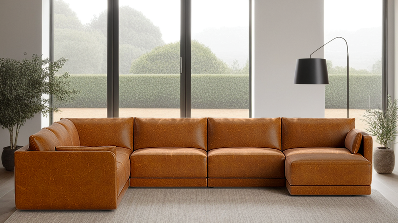 Caption: Shown in Moore & Giles Caramel | Lifestyle