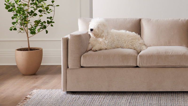 Caption: Shown in Becket Beige | Lifestyle