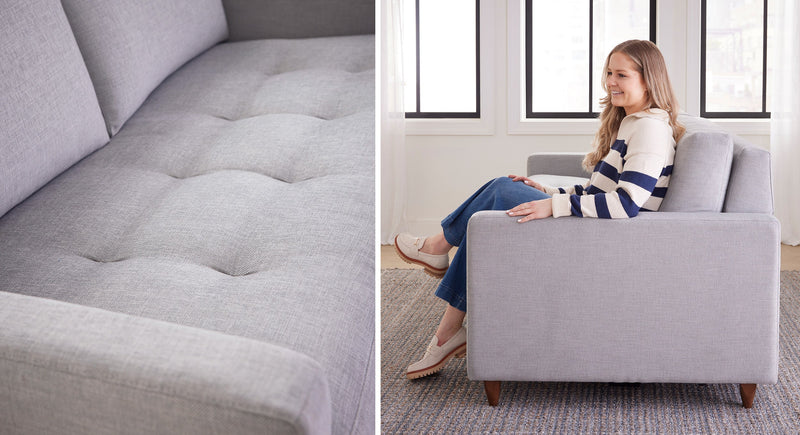 Caption: Shown in Charles Aluminum • Model is 5'4" | Lifestyle