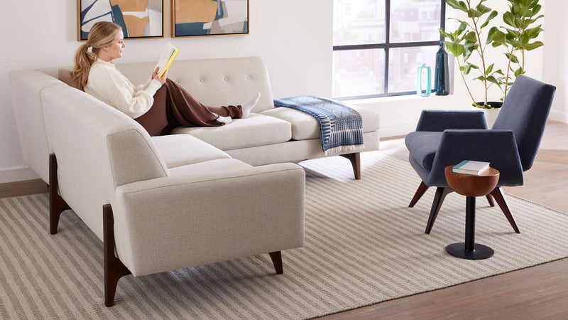 Caption: Shown in Conran Wheat • Model is 5'4" | Lifestyle