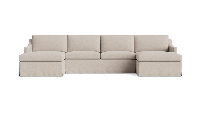 Vera Skirted Double Chaise Sectional